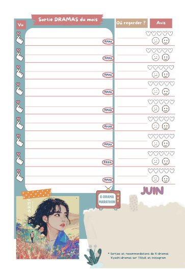 Bullet journal K-dramas