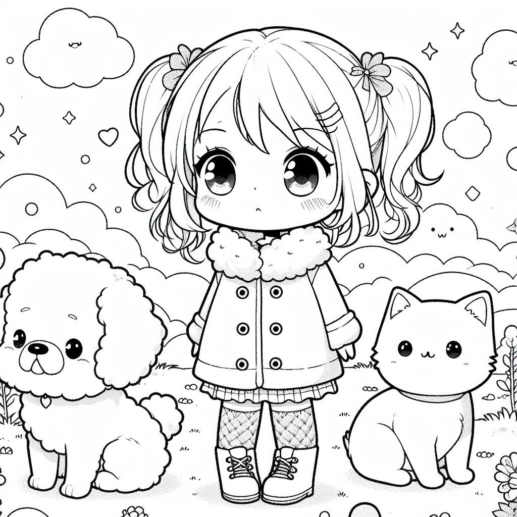 Coloriages Kawaii