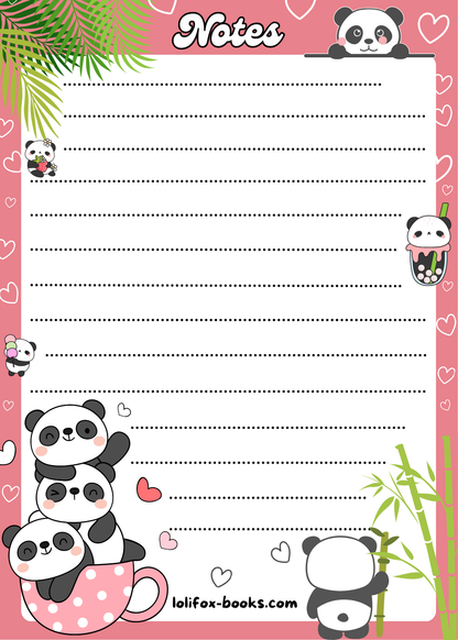 Bloc notes Panda