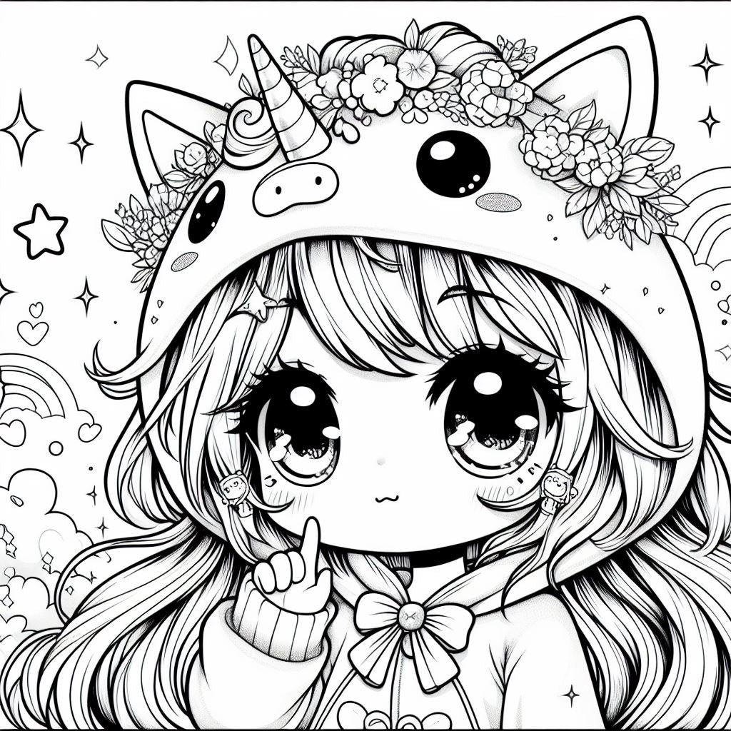 Coloriages Kawaii