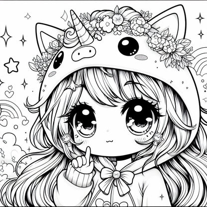 Coloriages Kawaii