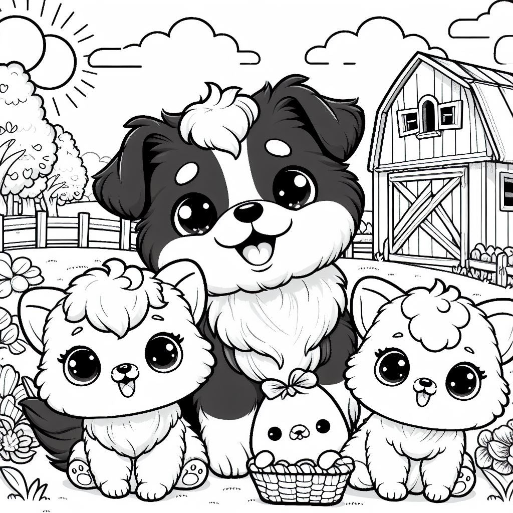 cahier de coloriage animaux de la ferme