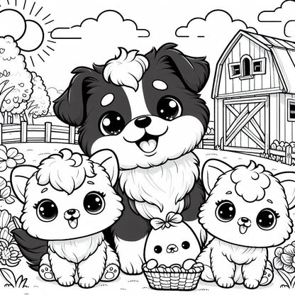 cahier de coloriage animaux de la ferme