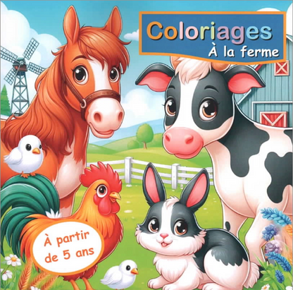 cahier de coloriage animaux de la ferme