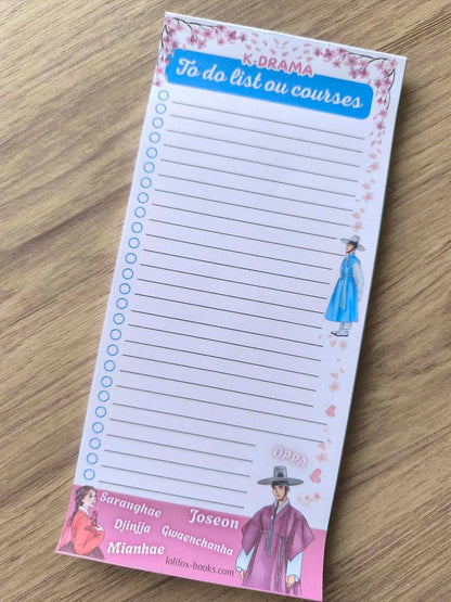 Liste de courses ou To do list k-drama Joseon