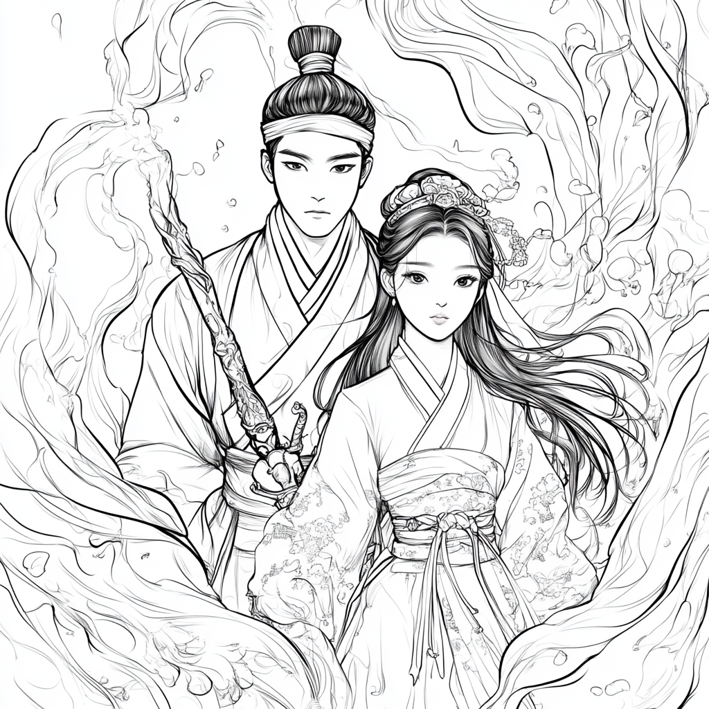 Coloriages séries d'Asie