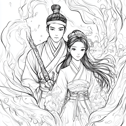 Coloriages séries d'Asie