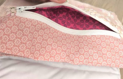 Housse organisatrice fleurs de cerisier rose